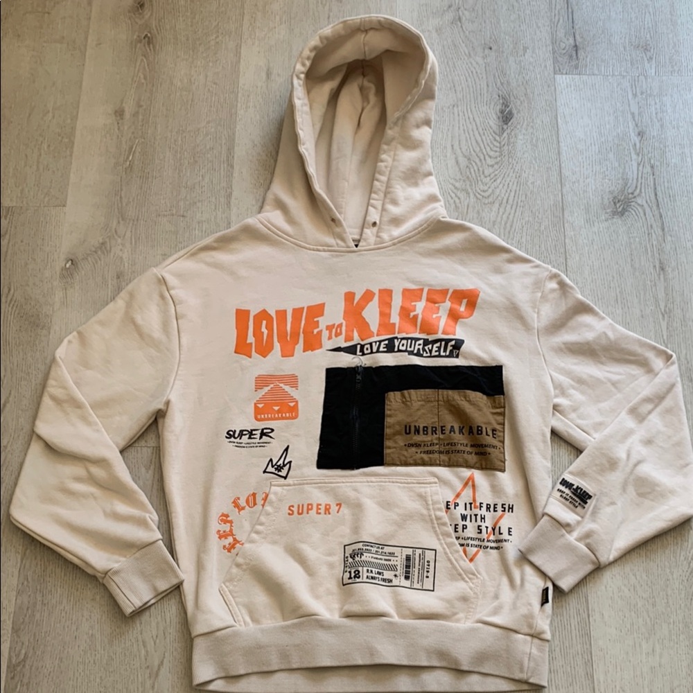 Love to Kleep Mortis Men French  Premium‎ Terry Graphic Pullover Hoodie